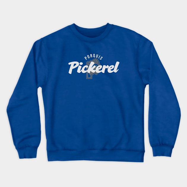 Vintage Style Greyscale Pickerel Crewneck Sweatshirt by SDCHT